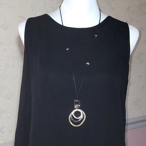 2/$10 Item🪷Chico's Black Tank with Sheer Overlay